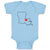 Baby Clothes Louisiana Heart Love States Baby Bodysuits Boy & Girl Cotton