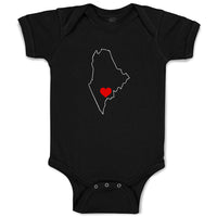 Baby Clothes Maine Heart Love Baby Bodysuits Boy & Girl Newborn Clothes Cotton