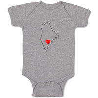 Baby Clothes Maine Heart Love Baby Bodysuits Boy & Girl Newborn Clothes Cotton