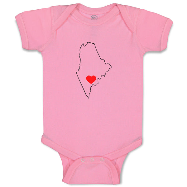 Baby Clothes Maine Heart Love Baby Bodysuits Boy & Girl Newborn Clothes Cotton