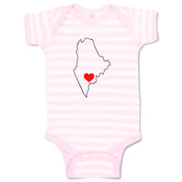 Baby Clothes Maine Heart Love Baby Bodysuits Boy & Girl Newborn Clothes Cotton