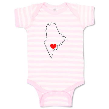 Baby Clothes Maine Heart Love Baby Bodysuits Boy & Girl Newborn Clothes Cotton