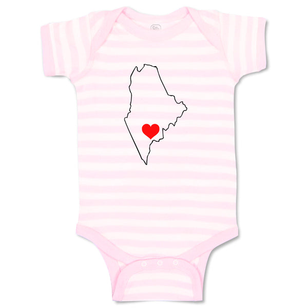 Baby Clothes Maine Heart Love Baby Bodysuits Boy & Girl Newborn Clothes Cotton