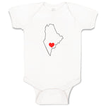 Baby Clothes Maine Heart Love Baby Bodysuits Boy & Girl Newborn Clothes Cotton