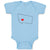 Baby Clothes Montana Heart Love States Baby Bodysuits Boy & Girl Cotton