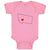 Baby Clothes Montana Heart Love States Baby Bodysuits Boy & Girl Cotton