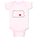 Baby Clothes Pennsylvania Heart Love States Baby Bodysuits Boy & Girl Cotton