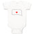 Baby Clothes South Dakota Heart Love States Baby Bodysuits Boy & Girl Cotton