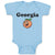 Baby Clothes Georgia Country Name with Pumpkin Funny Face Baby Bodysuits Cotton