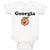 Baby Clothes Georgia Country Name with Pumpkin Funny Face Baby Bodysuits Cotton