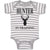 Baby Clothes Hunter in Training with Silhouette Deer Head and Horns Cotton
