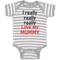 Baby Clothes I Really Really Really Love My Mummy Baby Bodysuits Cotton