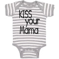 Baby Clothes Kiss Your Mama Love Mother Silhouette Baby Bodysuits Cotton