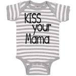 Baby Clothes Kiss Your Mama Love Mother Silhouette Baby Bodysuits Cotton