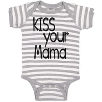 Baby Clothes Kiss Your Mama Love Mother Silhouette Baby Bodysuits Cotton