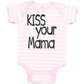 Baby Clothes Kiss Your Mama Love Mother Silhouette Baby Bodysuits Cotton