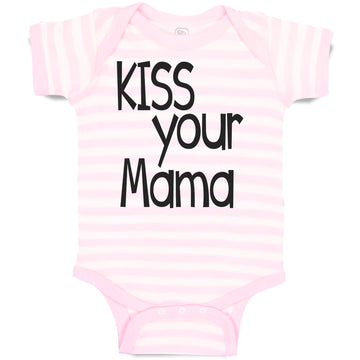 Baby Clothes Kiss Your Mama Love Mother Silhouette Baby Bodysuits Cotton