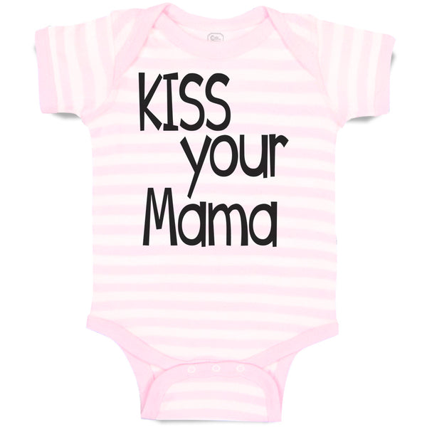 Baby Clothes Kiss Your Mama Love Mother Silhouette Baby Bodysuits Cotton
