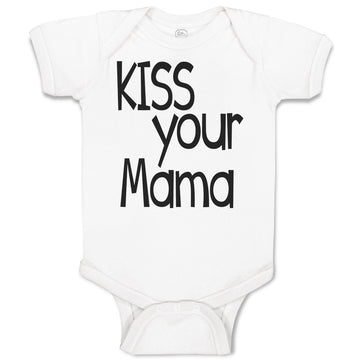 Baby Clothes Kiss Your Mama Love Mother Silhouette Baby Bodysuits Cotton