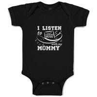 Baby Clothes I Listen to Country Music with My Mommy Baby Bodysuits Cotton