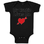 Baby Clothes My Auntie Loves Me An Heart Symbol with Arrow Baby Bodysuits Cotton