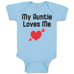 Baby Clothes My Auntie Loves Me An Heart Symbol with Arrow Baby Bodysuits Cotton