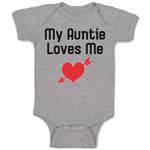 Baby Clothes My Auntie Loves Me An Heart Symbol with Arrow Baby Bodysuits Cotton