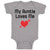 Baby Clothes My Auntie Loves Me An Heart Symbol with Arrow Baby Bodysuits Cotton