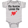 Baby Clothes My Auntie Loves Me An Heart Symbol with Arrow Baby Bodysuits Cotton