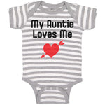 Baby Clothes My Auntie Loves Me An Heart Symbol with Arrow Baby Bodysuits Cotton