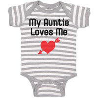Baby Clothes My Auntie Loves Me An Heart Symbol with Arrow Baby Bodysuits Cotton