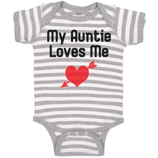 Baby Clothes My Auntie Loves Me An Heart Symbol with Arrow Baby Bodysuits Cotton
