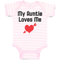 Baby Clothes My Auntie Loves Me An Heart Symbol with Arrow Baby Bodysuits Cotton