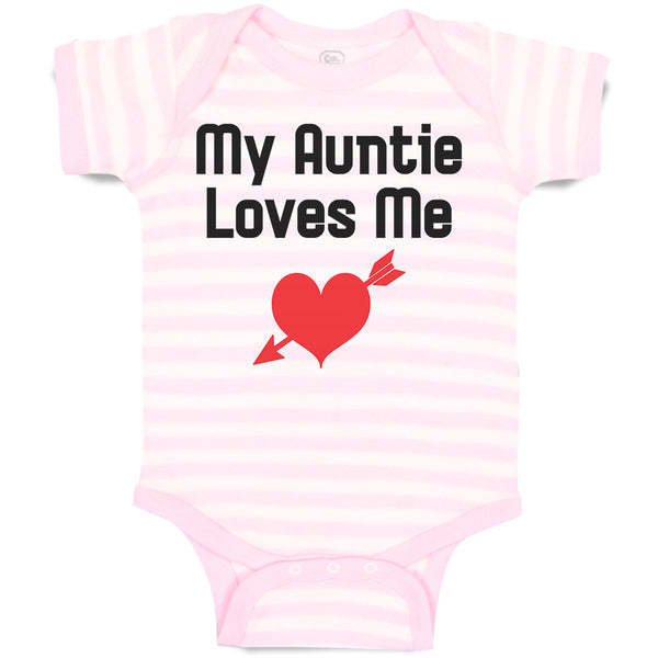 Baby Clothes My Auntie Loves Me An Heart Symbol with Arrow Baby Bodysuits Cotton