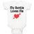 Baby Clothes My Auntie Loves Me An Heart Symbol with Arrow Baby Bodysuits Cotton