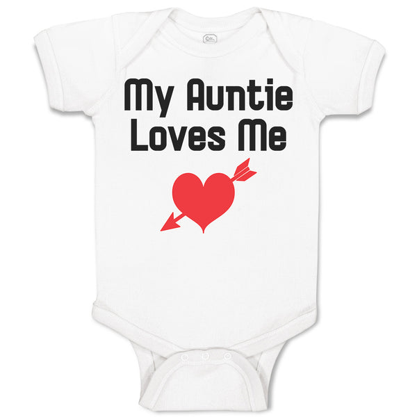 Baby Clothes My Auntie Loves Me An Heart Symbol with Arrow Baby Bodysuits Cotton