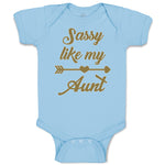 Baby Clothes Sassy like My Aunt Arrow with Heart Baby Bodysuits Cotton