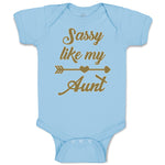 Baby Clothes Sassy like My Aunt Arrow with Heart Baby Bodysuits Cotton