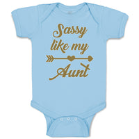 Baby Clothes Sassy like My Aunt Arrow with Heart Baby Bodysuits Cotton