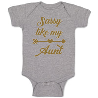 Baby Clothes Sassy like My Aunt Arrow with Heart Baby Bodysuits Cotton