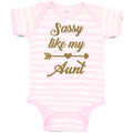 Baby Clothes Sassy like My Aunt Arrow with Heart Baby Bodysuits Cotton
