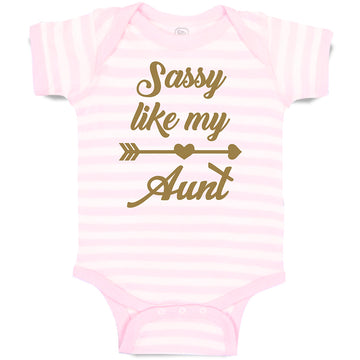 Baby Clothes Sassy like My Aunt Arrow with Heart Baby Bodysuits Cotton