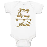 Baby Clothes Sassy like My Aunt Arrow with Heart Baby Bodysuits Cotton