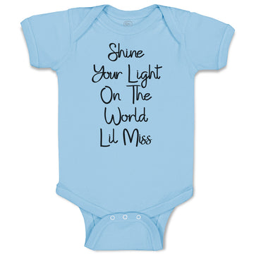 Baby Clothes Shine Your Light on The World Lil Miss Baby Bodysuits Cotton