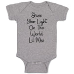 Baby Clothes Shine Your Light on The World Lil Miss Baby Bodysuits Cotton