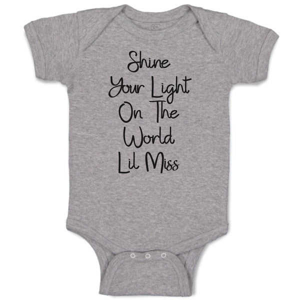 Baby Clothes Shine Your Light on The World Lil Miss Baby Bodysuits Cotton