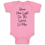 Baby Clothes Shine Your Light on The World Lil Miss Baby Bodysuits Cotton