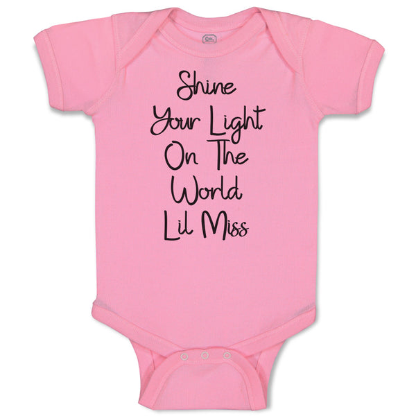 Baby Clothes Shine Your Light on The World Lil Miss Baby Bodysuits Cotton