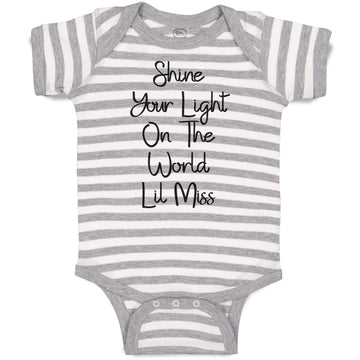 Baby Clothes Shine Your Light on The World Lil Miss Baby Bodysuits Cotton