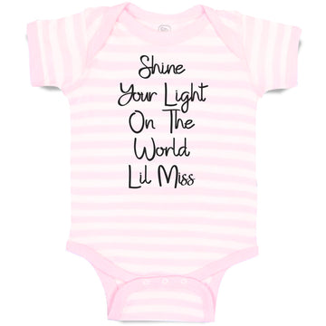 Baby Clothes Shine Your Light on The World Lil Miss Baby Bodysuits Cotton